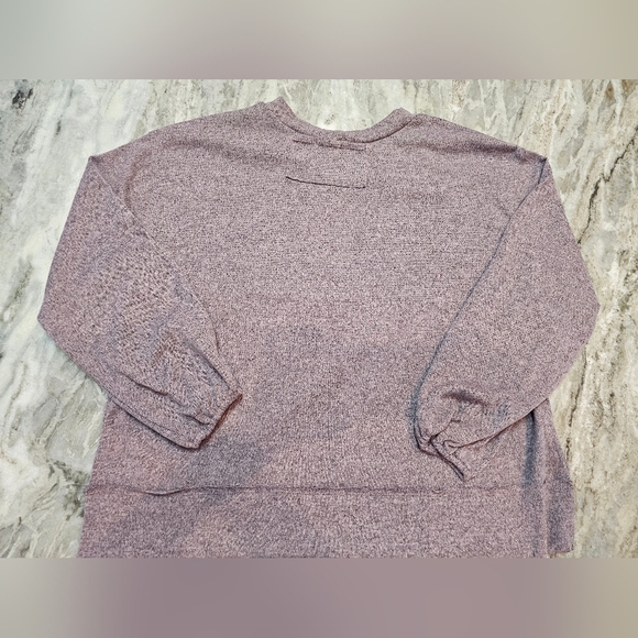 Andrée by Unit Heathered Mauve Knit Pullover Top Size Small Long Sleeve Soft Str - Picture 11 of 11
